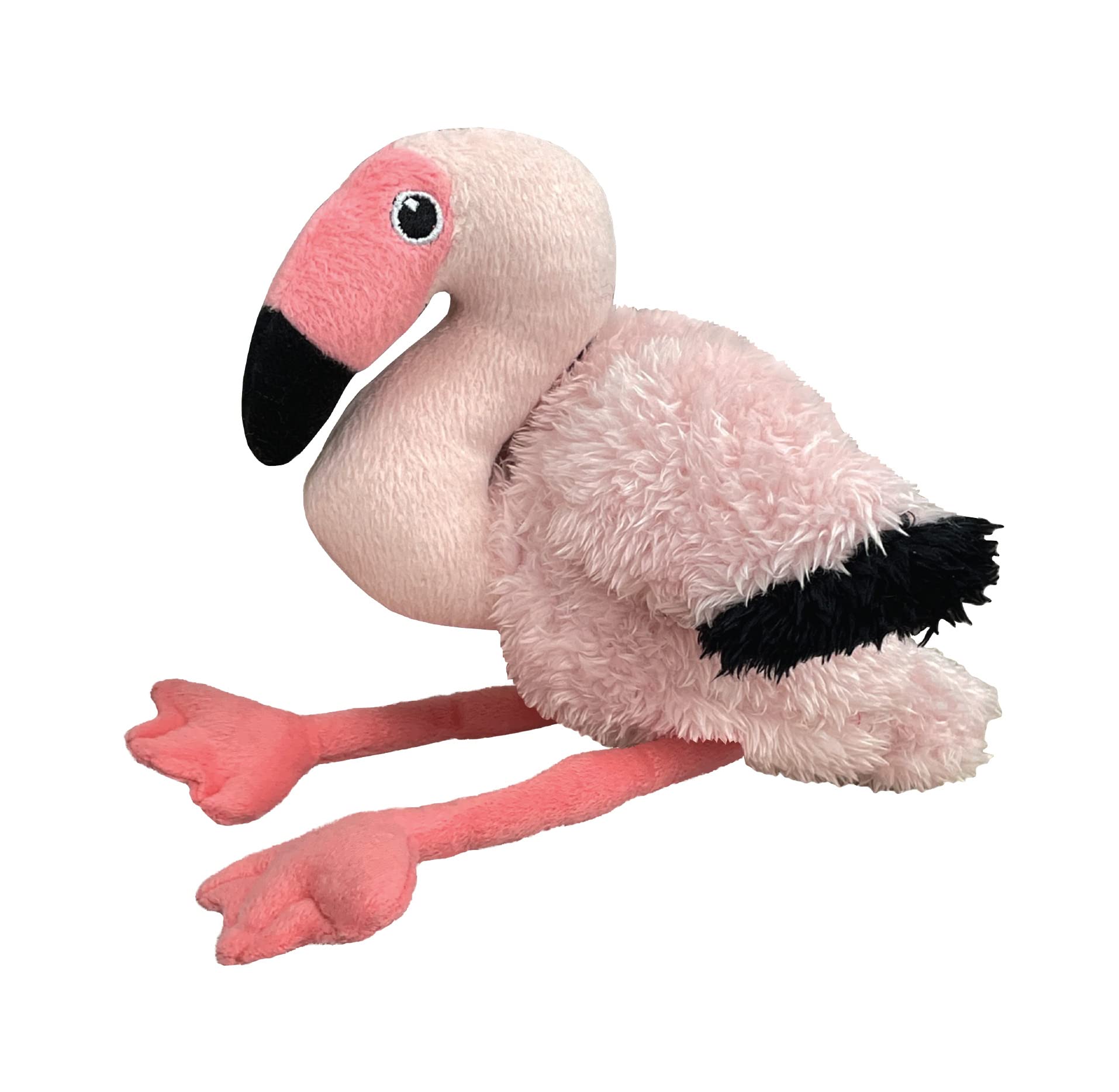 EcoBuddiez - Flamingo from Deluxebase. Small Soft Plush Animals made from Recycled Plastic Bottles. Eco-Friendly Cuddly Gift for Kids and Cute Stuffed Animal Toy for Toddlers.