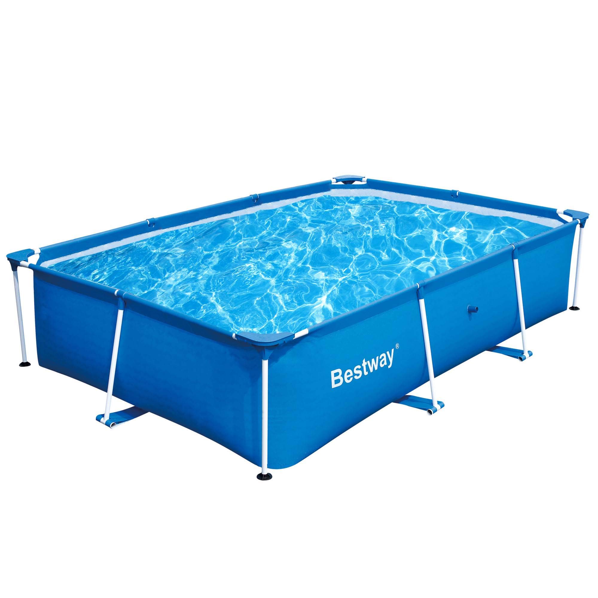 Bestway 56498 Deluxe Splash 9.8&amp;#39; x 6.7&amp;#39; x 26" Kids Rectangular Above Ground Swimming Pool (Pool Only)