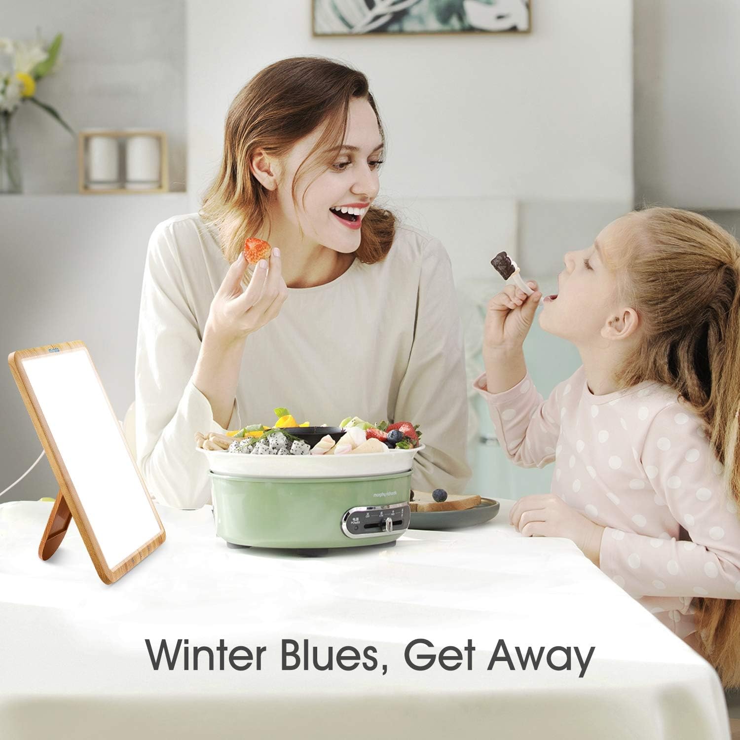 Miroco Light Therapy Lamp, UV-Free 10000 Lux LED Light, 90° Rotatable Standing Bracket, Timer Function, Adjustable Brightness Levels, Touch Control, Memory Function: Home & Kitchen