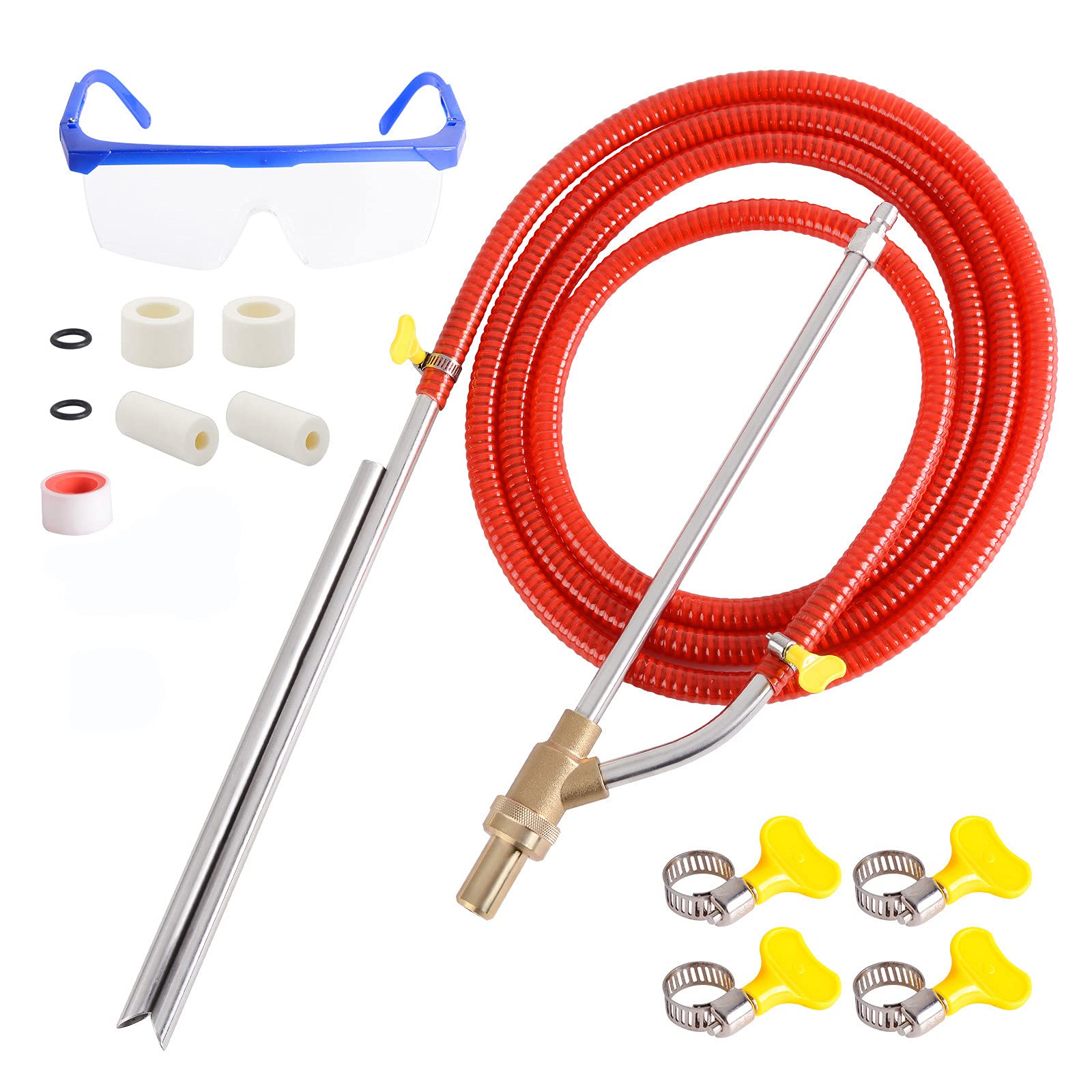 Rdutuok Pressure Washer Sandblasting Kit Wet sandblasting kit for Pressure Washer with Replacement Nozzle Tips,Protect Glasses,1/4 Inch Quick Disconnect Up to 5000 PSI