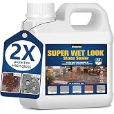 Shabebe Wet Look Natural Stone Sealer 32oz/946ml, Color-Enhancing Driveway Sealer with Long-Lasting Gloss Protection, Stain Proof, Patio Paver Sealant for Interior &amp; Exterior Floor, Slate, Sandstone