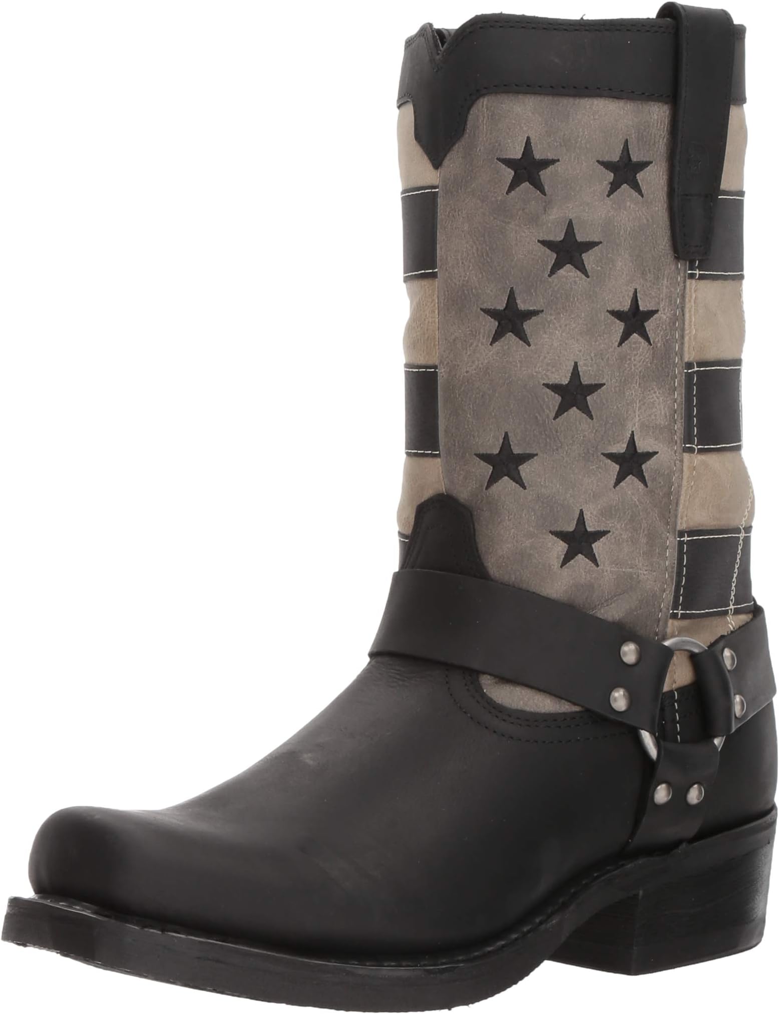Black Faded Flag Harness Boot