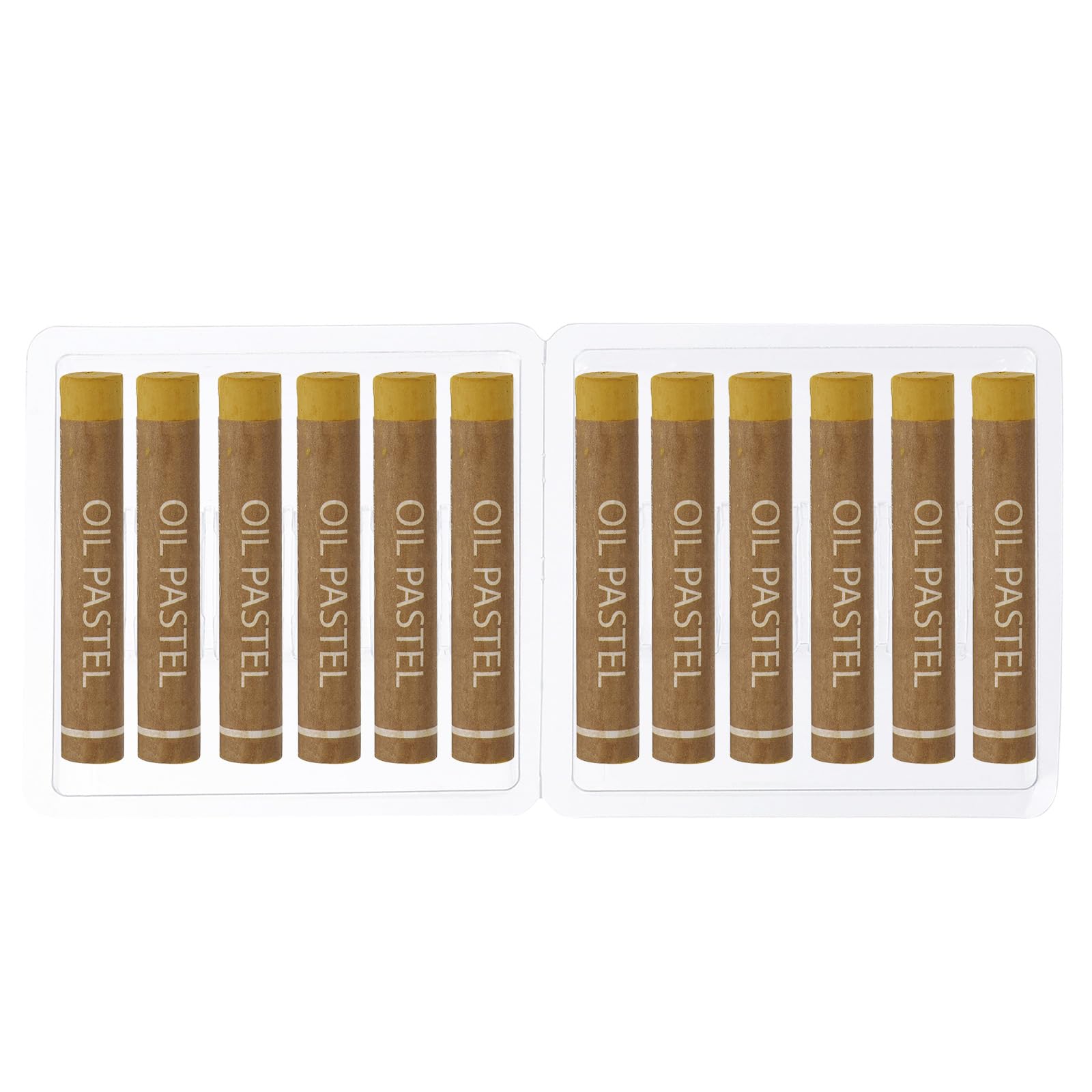 PATIKIL Earthy Yellow Oil Pastels, 12Pcs Soft Oil Crayons Creamy Pastels Stick Art Supplies for Art Painting Drawing Blending Graffiti for Artists Beginners — image 1