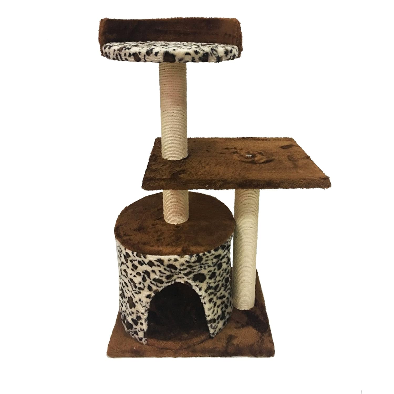 LuckyPet Rascador Arbor para gatos Juguete Beige Marron Afilador Centro de juego