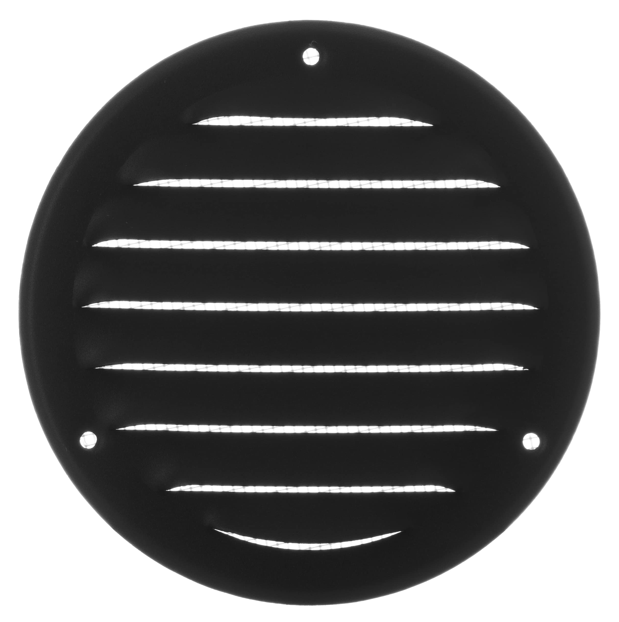 Steinberg14 Anthracite 100mm Metal Air Vent Cover with Insect Mesh - 4 inch Round Ventilation Grille