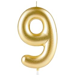 Hongplus Metallic Gold Number 9 Birthday