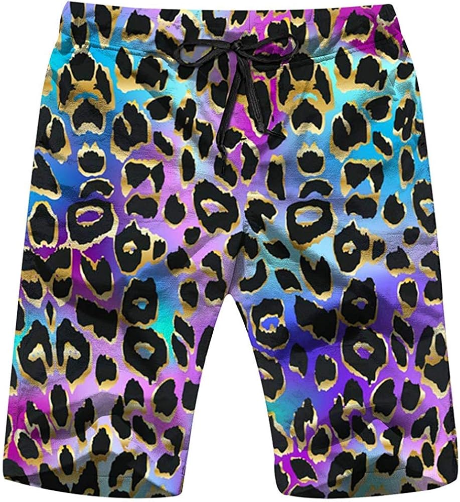 Leopard Animal Print Animals Men's Swim Trunks Quick Dry