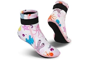 Summshall Kids Neoprene Socks 3mm Water Socks Keep Warm Sand Socks Anti-Slip Wetsuit Socks Water Sport Swimming Surfing