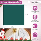 WedDecor 20 Inch Green Cotton Polyester Table Napkins 10pcs Elegant Design view 2