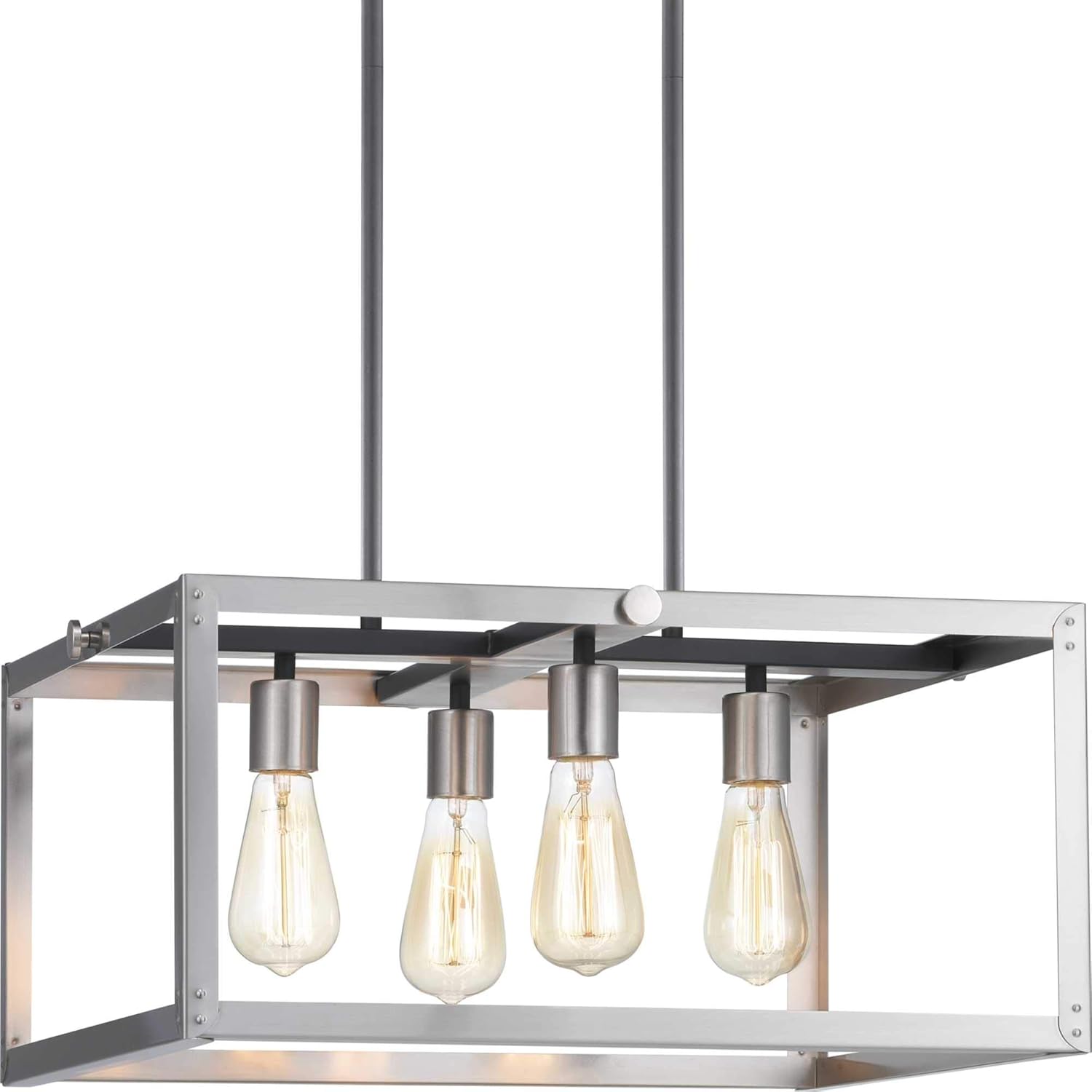 Progress Lighting P400112-135 Union Square Collection Four-Light Chandelier, Stainless Steel