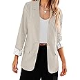 luvamia Blazers for Women Business Casual Dressy Work Fashion Lightweight Spring Summer Linen Unlined 2025 Suit Jackets