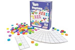 Junior Learning Ten Frames Rainbow Set,Multi,1.96 H x 5.91 L x 7.8 W,JL614
