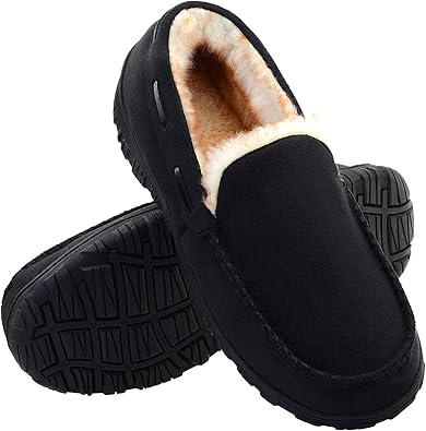 mens slip on slippers with rubber soles