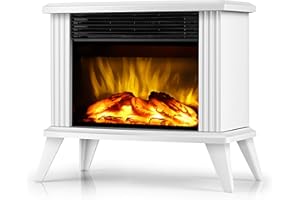 DONYER POWER Electric Heaters for Indoor Use Mini Fireplace Heater Portable 1500W 14.5" Fake Fireplace Bedroom Office Space Heater