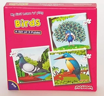 Masoom First Puzzle - Set of 3 Puzzles - Birds