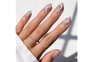 Glamnetic x GLAMZILLA Press On Nails - WOO-MAN! | Gray Short Almond Fake Nails with Velvet Cat Eye, Salon Quality, Everyday | 15 Sizes - 30 Nail Kit with Glue