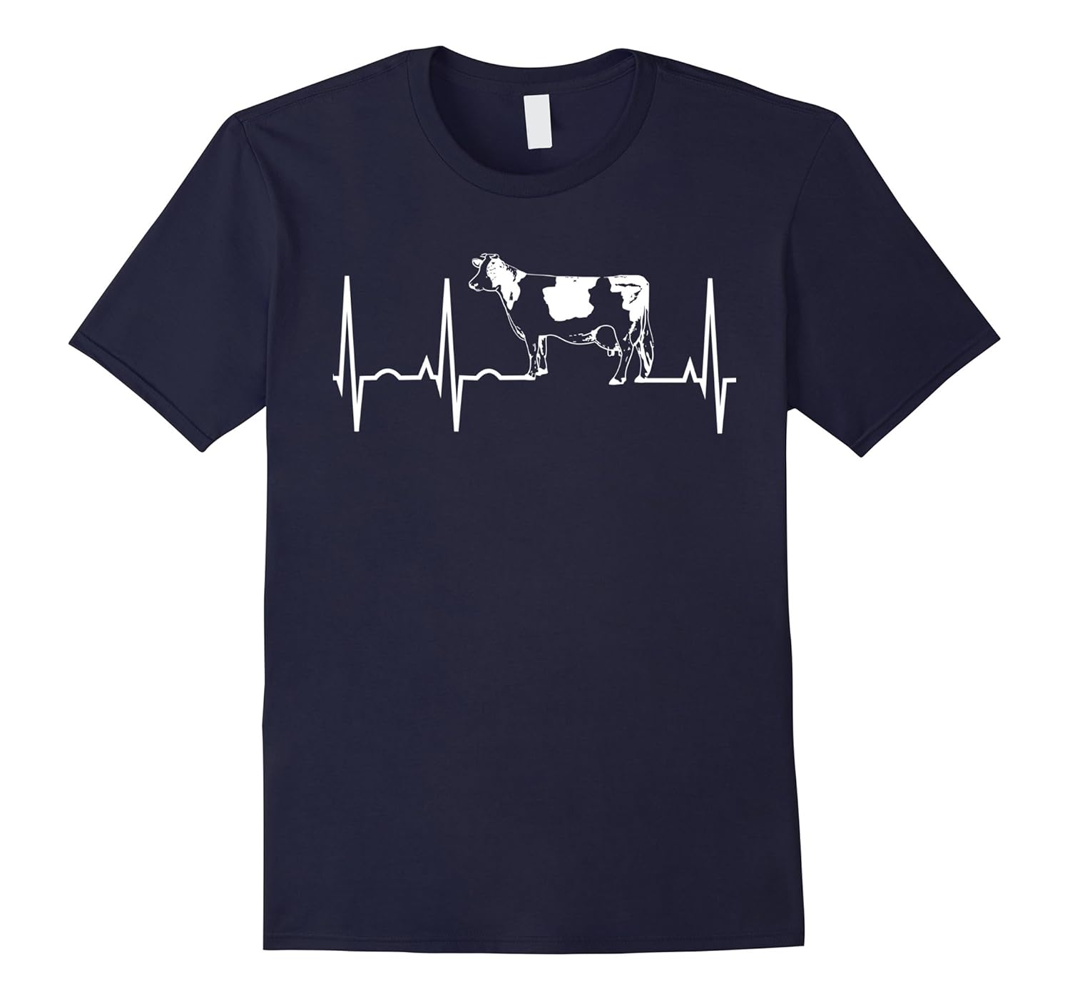 Cow Heartbeat Shirt - I Love Dairy Cows T-Shirt for Farmers-Rose