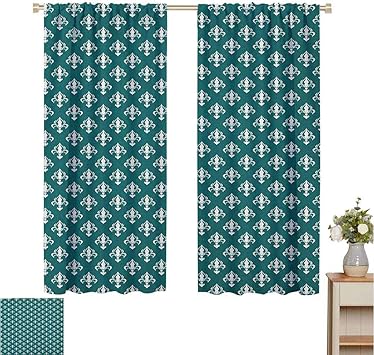 Cortinas opacas para sala de estar, diseño de lirio real, abstracto