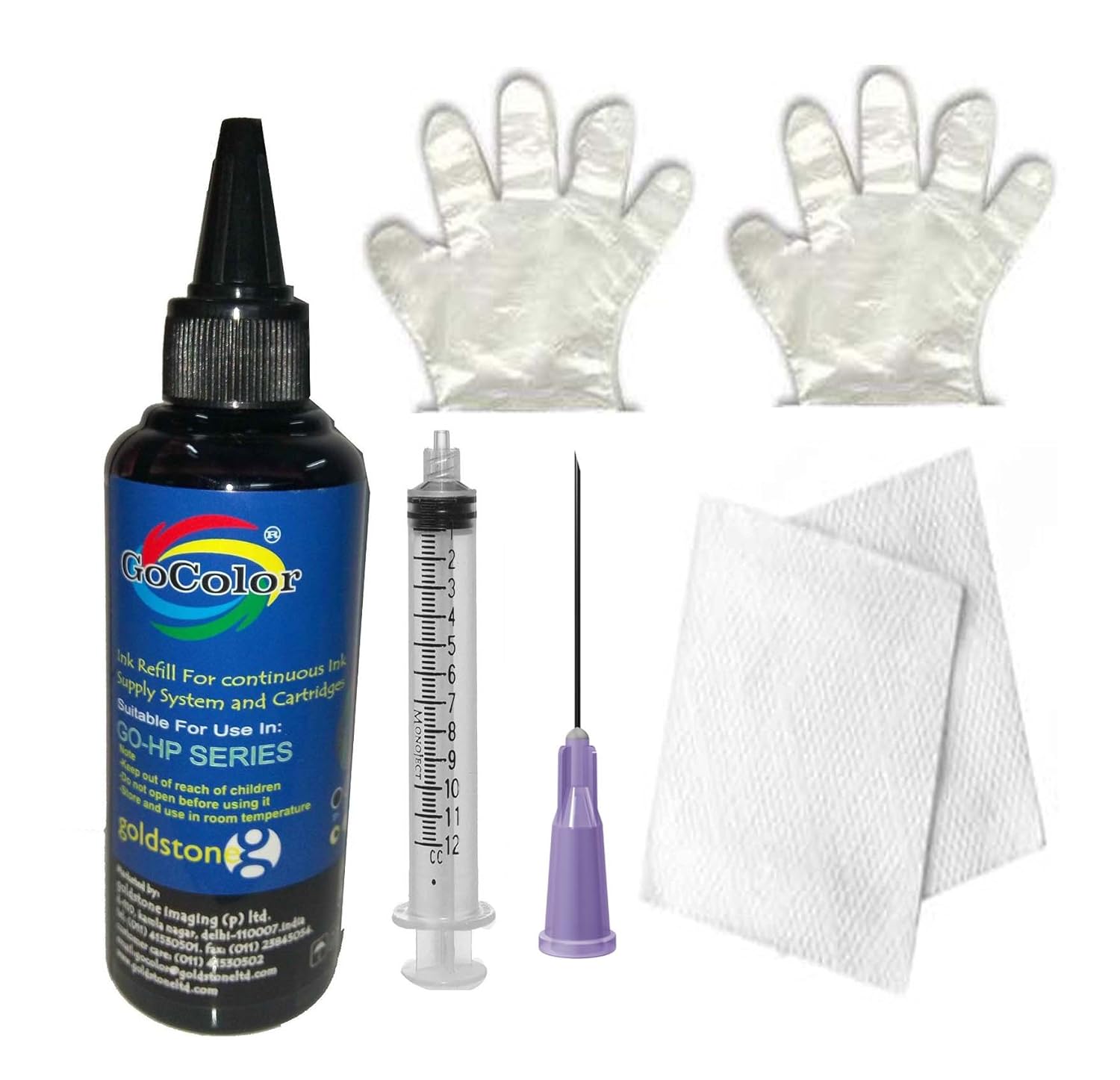 GoColor Refill Ink Kit for HP Cartridge 818 Black Color 100 Ml Bottle:  Amazon.in: Amazon.in