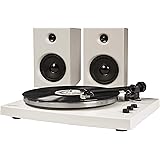 victrola acrylic clear turntable with bluetooth speakers