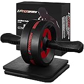 EnterSports Ab Roller Wheel for Abs Workout - Abdominal Exercise Equipment with 2 Knee Pads for Home Gym, Core Strength Train