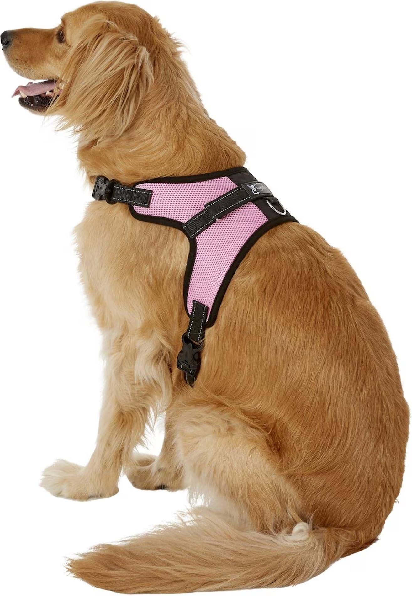 Copatchy No Pull Reflective Adjustable Dog Harness with Handle- Comfortable Soft All Weather Mesh, Easy On Puppy Harness for Small Medium and Large Dogs (Pink) X-Large
