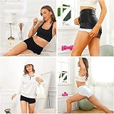 Runmeihe Women's High Waisted Shorts Anti Chafing Yoga Gym Mini Shorts Black view 2