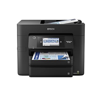 Epson Workforce Pro WF-4830 Wireless All-in-One Printer, Auto 2-Sided Print Copy, Scan/Fax, 50-Page ADF, 500-sheet Paper Capacity, and 4.3" Color Touchscreen, Works with Alexa - Black