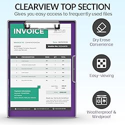Sooez Clipboard with Storage, Cleaview Clip Boards
