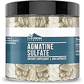 Earthborn Elements Agmatine Sulfate, 200 Capsules, Pure & Undiluted, No Additives
