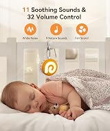 Dreamegg D11 White Noise Machine with Night Light 21 Sounds USB Rechargeable view 2