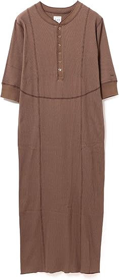 Amazon Co Jp レイビームス Ray Beams ワンピース Web限定 Lee ヘンリーネック ワンピース レディース Brown One Size 服 ファッション小物