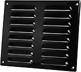 LIRAST Metal Ventilation Grille 260x190mm Black Air Vent Cover with Insect Mesh view 3