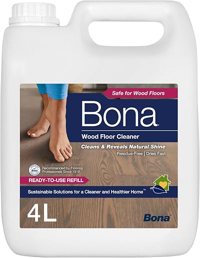 Bona Wood Floor Cleaner 4 Litre Residue Free Streak Free Hardwood Engineered