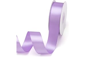 IHKFILAN Double Face Satin Ribbon 1Inchx25Yards Double Sided Solid Polyester Ribbon for Gift Wrapping Party Hair Braids Bow Baby Shower Decoration Floral Arrangement Craft Supplies,Lt. Orchid