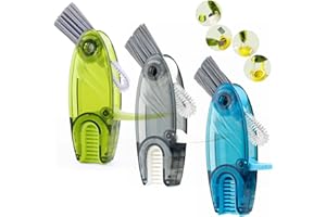 CRAFTINAROUND 4 in 1 Cup Lid Cleaning Brush Set Multifunctional Bottle Brush Cleaner Tiny Bottle Cup Lid Brush Straw Cleaner Tools Mini Silicone Bottle Cup-Holder Cleaner with Hook Remover Blue Green Grey