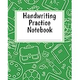 Handwriting Practice Notebook: Pink and Blue Pencil Theme Composition-Style Book for Printing and Writing Practice | Grade Pre-K - 2 Primary School ... Writing Exercise Paper (My Way Studio)