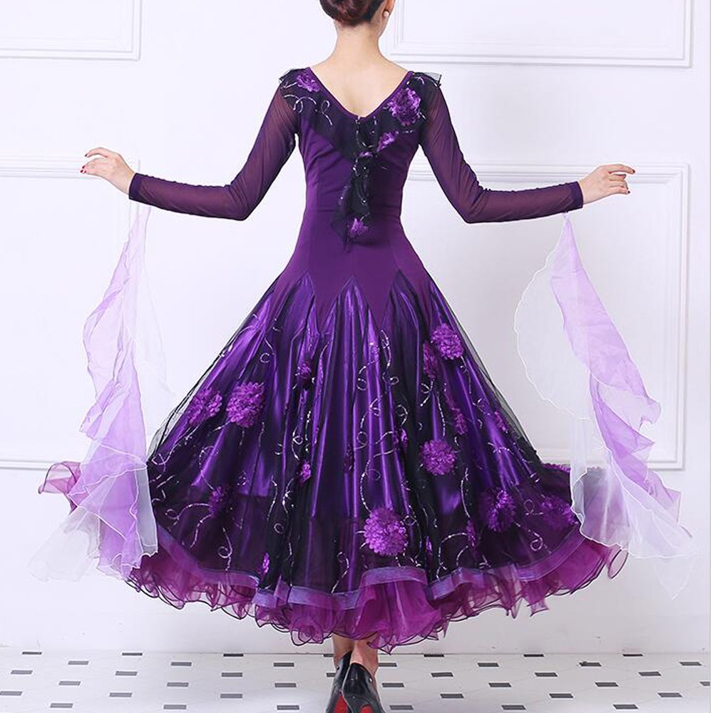 モダンドレス ラテンドレス 社交ダンスドレス オーダーメード ロングスカート Small パーブル Small パーブル B07bny2g91 ダンス衣装 ワンピース発表会用演出服 デモ 競技 ダンスウエア 社交ダンス 大きな取引 Www Supergomes Com Br