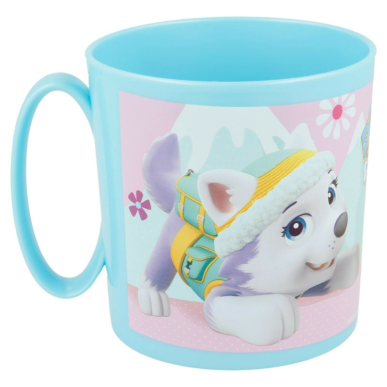 Kids Character Licence Mug 350ML Drinking Re-Usable Plastic Cup Microwave Safe (Paw Patrol Girl Skye Nina)