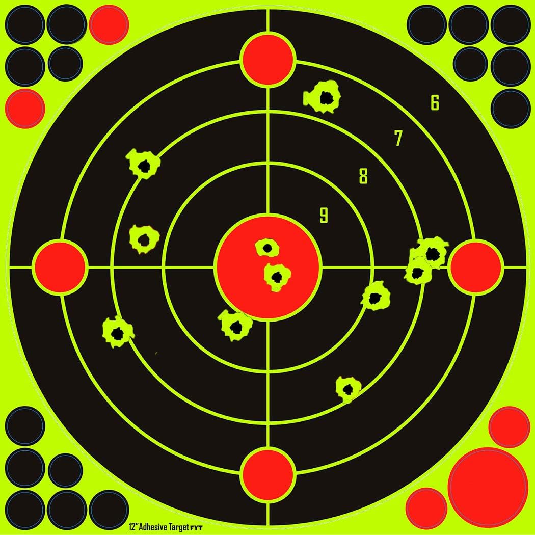 Rinling Targets 10 Pack/20 Pack/40 Pack, 12 inch Reactive Splatter Bullseye Shooting Targets for BB Gun, Rifle, Air Rifle, Airsoft, Pistol, Pellet Gun : Sports & Outdoors