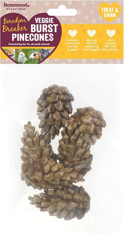 Rosewood Veggie Burst Pinecones Treats for Small Animals 6pc