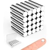 Caturledas Magnets for Crafts Strong, 5x3mm Small Round Magnetic 250 Pack | Rare Earth Neodymium Refrigerator Magnet for Home Kitchen Office School Crafts Dry Erase Board Whiteboard, Silver