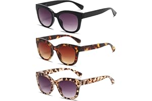 ZXYOO Bifocal Sunglasses For Women Reading Sunglasses 3 Pack UV400 Sun Readers Glasses With Spring Hinge +1.5