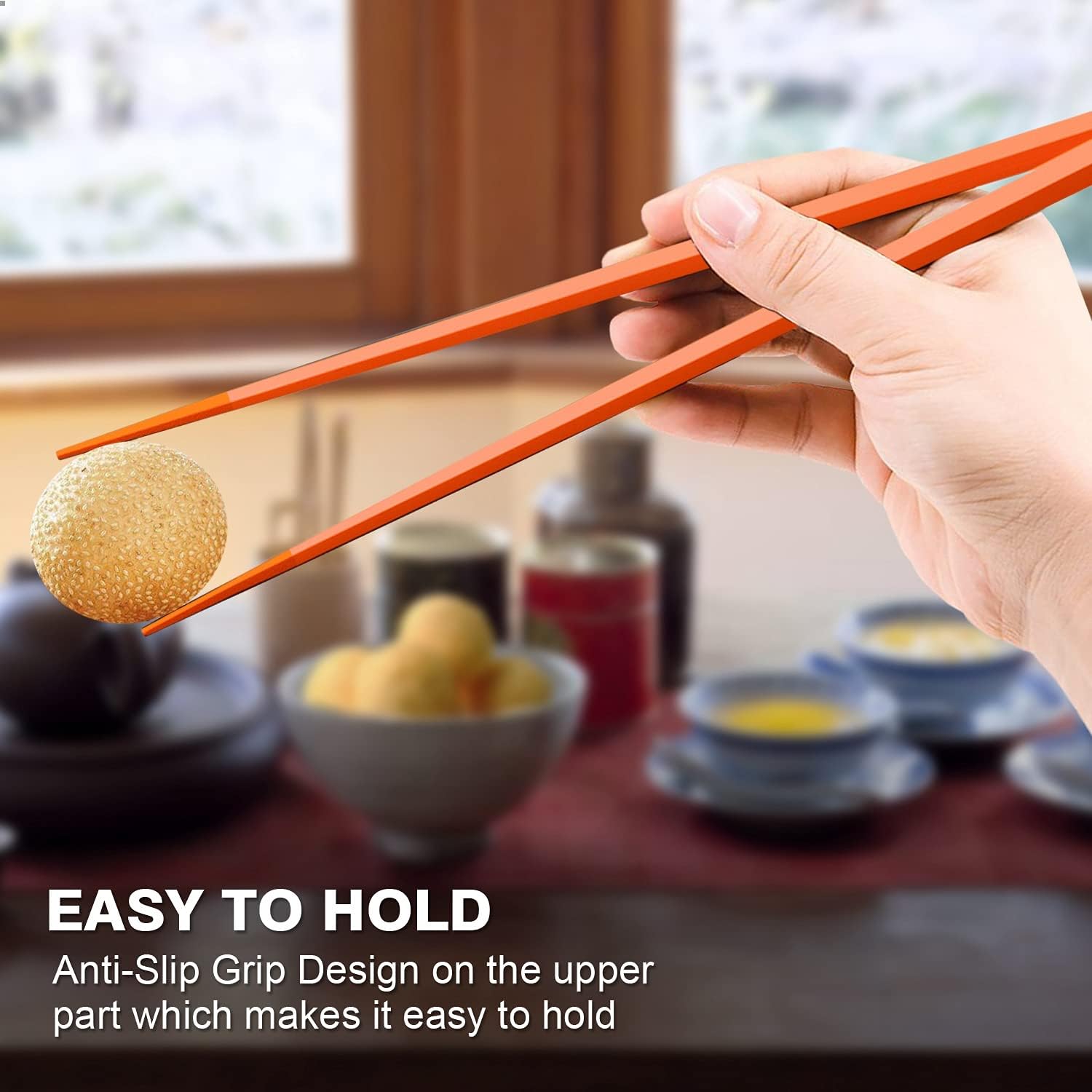  | UTWATA 5 Pairs Fiberglass Chopsticks - Reusable Chopsticks Dishwasher Safe Chopsticks Alloy Chop Sticks Utensil Gift Set 9 1/2 Inches (Hexagon - Colorful): Chopsticks & Chopstick Holders
