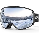 RIOROO Ski Goggles Snowboard Goggles for Men Women Adults Youth,Over Glasses OTG/100% UV Protection/Anti-fog/Wide Vision