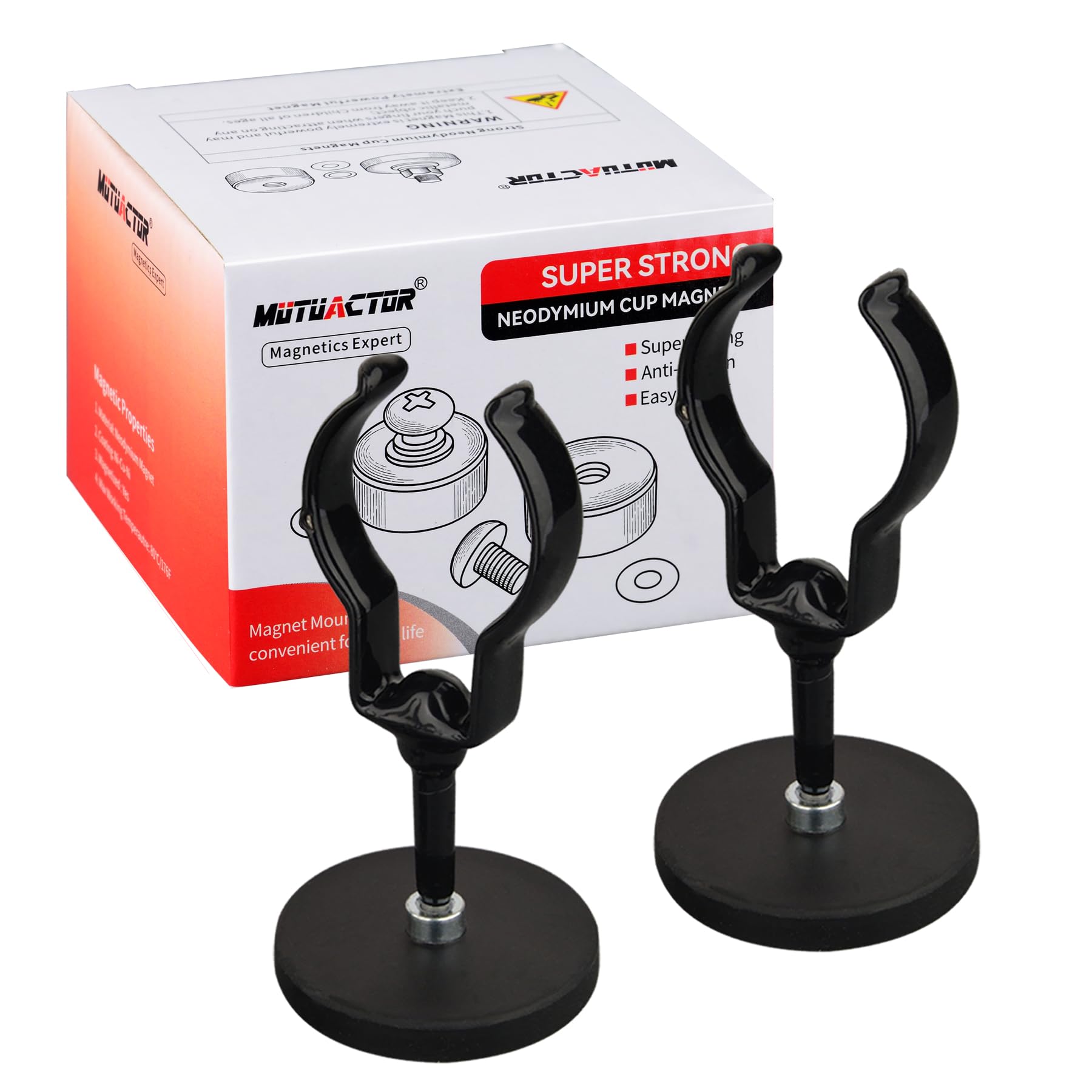 Photo 1 of MUTUACTOR Magnetic Curtain Rod Brackets,4.5lbs Anti-scratch Magnetic Mount Curtain Rods Holders,No Drilling Flexibility Rods Clamps for Hanging 1” Rod with Blackout Tier Valance Liners