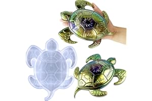IKOJING 3D Large Animal Sea Turtle Resin Molds, Cute Turtle Silicone Mold, Easy to Clean and Demould Epoxy Resin Mold, for Resin Casting, Wall Hanging, Clay, Plaster, Home Decoration, Holiday Gifts
