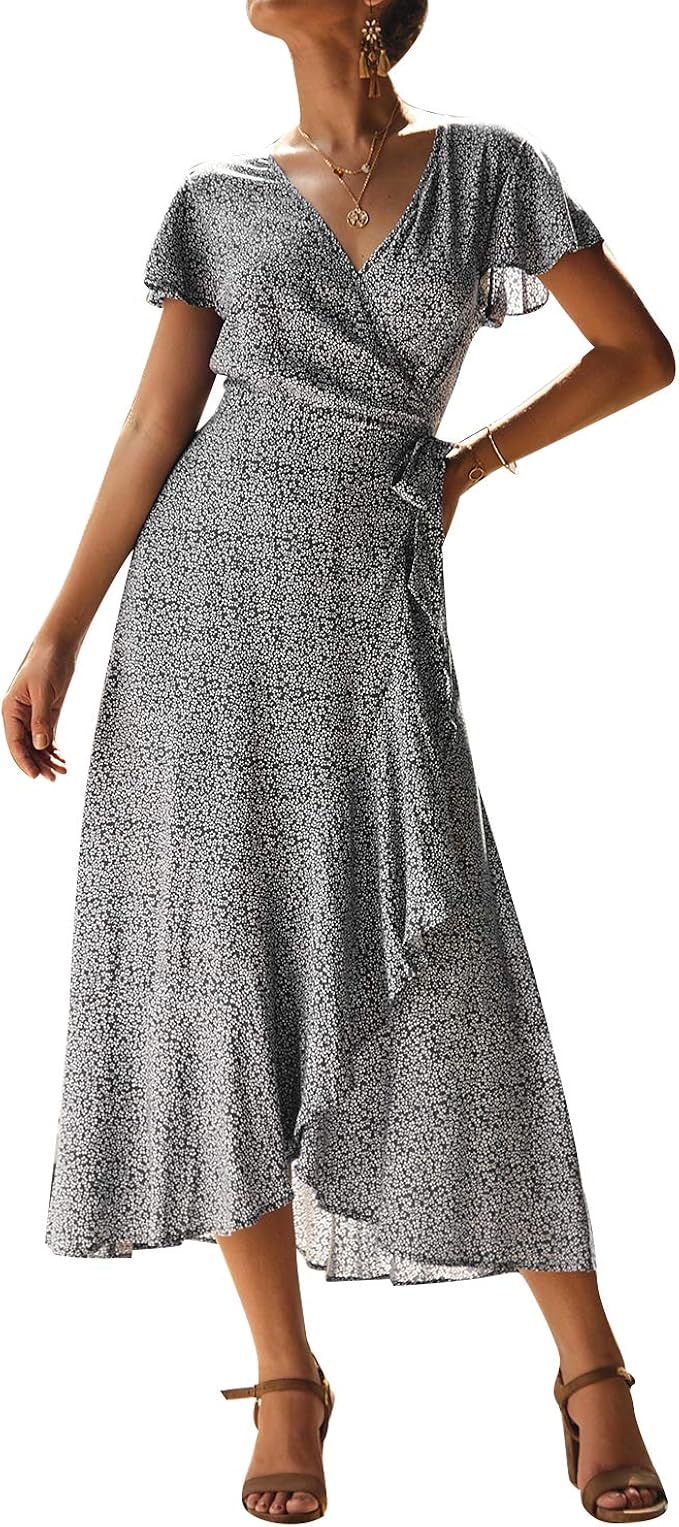 floral summer wrap dress