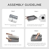Bedsure Large Dog Bed Sofa Orthopedic Washable Cover Grey 89x63x16cm view 7