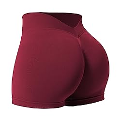 YEOREO Workout Scrunch Shorts Women V Back Gym Butt